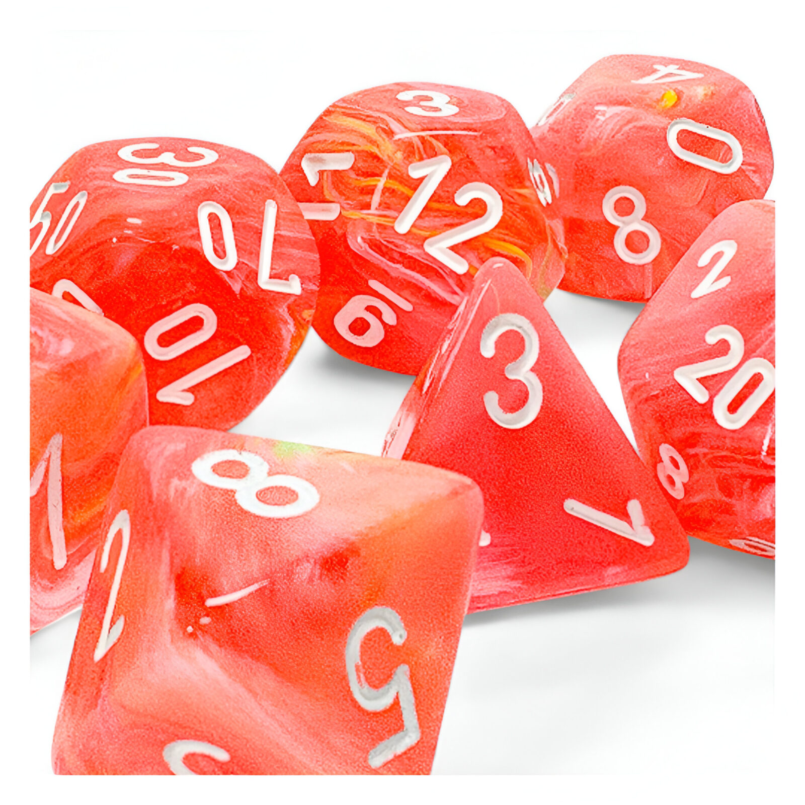 Chessex – Mega-Hedral Wave 2 7 Dice Set – Festive Dahlia