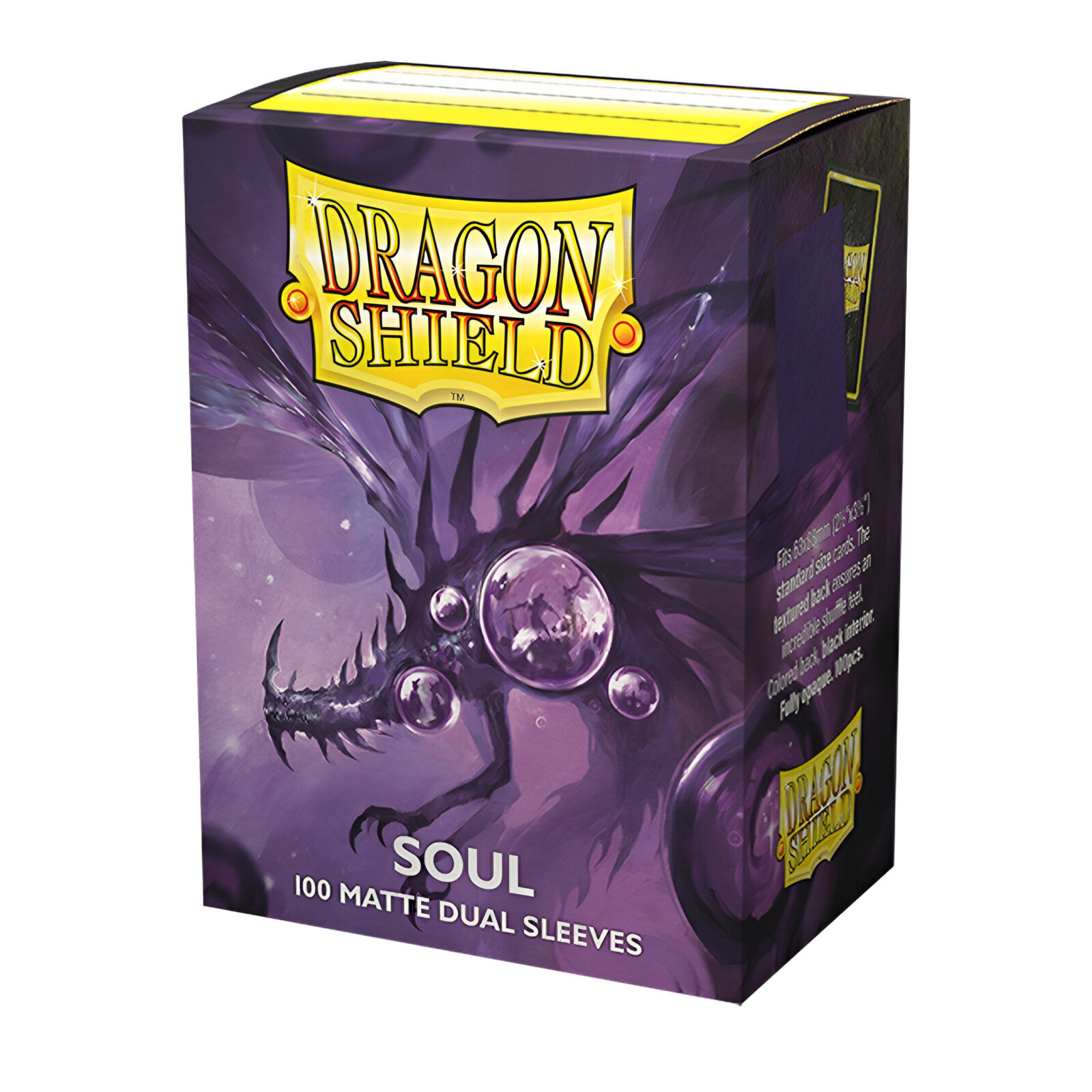 Dragon Shield – Dual Matte Art Standard Size Sleeves 100 Pack – Limited Edition Metallic Soul Purple